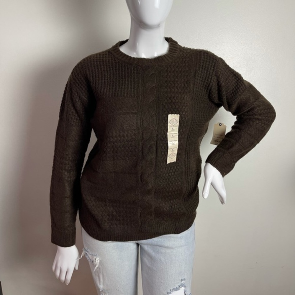 St. John's Bay Womens Crew Neck Long Sleeve Pullover Sweater size‎ L